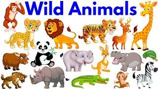 Wild Animals for Kids | Wild Animals with Sounds | wild animals name |#animals #wildanimals #Educare