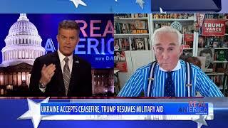 Political Consultant, Roger Stone, W/Dan Ball On Real America Discussing Peace In Eastern Europe