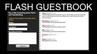 Flash Website Guestbook AS3 MySQL Tutorial and Free Editable Source Files