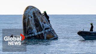 NASA astronauts return to Earth after spending 9 months stranded in space | FULL