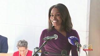 CBS Philadelphia's Janelle Burrell emcees ringing of Liberty Bell