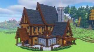 How to build a Spruce Mansion in Minecraft - Tutorial