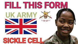 Update: British Army recruitment| how to fill sickle cell consent form