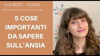 SE VUOI CALMARE L'ANSIA DOVRESTI SAPERE QUESTE 5 COSE: come gestire l'ansia e gli attacchi di panico