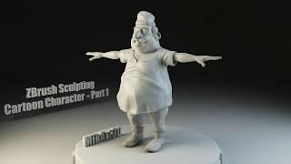 ZBrush 4R8 Sculpting - Cartoon Character Part 1