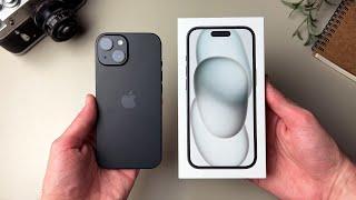 iPhone 15 Unboxing and First Impressions! (Black)