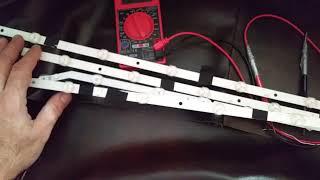 How to Test TV LED backlight strips with a multimeter.