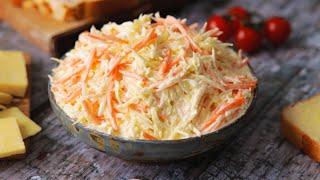 The Best Homemade Creamy Coleslaw, Ready in 5 minutes!