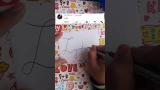 Amazing Subscriber Suggest to write their name: Calligraphy Art Writing #Shorts #ArtShorts #Ad