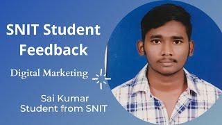 Digital Marketing Training Student Review | SNIT Training Institute