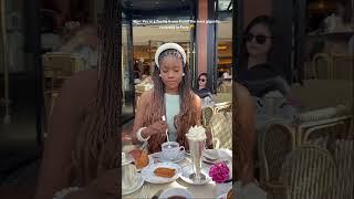 Trying the most gigantic croissant  in Paris #parisfashionweek #paris