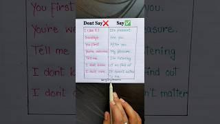 Don't Say vs. Say #onlinesclasses #englishlanguage #education #englishvocabulary #englishgrammar