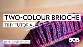 How to Knit Two-Colour Brioche in the Round // School of SweetGeorgia // Tiny Tutorial