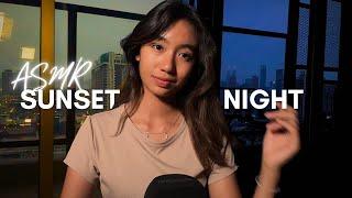 ASMR ~ CITY VIEW Sunset to Night | Relaxing Soft Spoken 