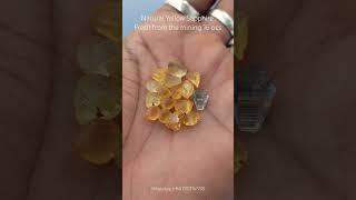 Facet Grade Natural Yellow Sapphire Rough Collection fresh from the mining ️ #gemstone