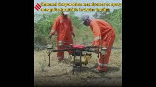 Chennai corporation use drones to spray mosquito larvicide in water bodies