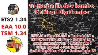 ETS2 1.34 - Mapa EAA 10, TSM 1.34, Roextended, YKS ve diğer 7 Harita ile dev kombo