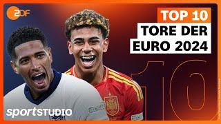 Top 10 Tore der EM 2024 mit internationalem Originalkommentar | UEFA EURO 2024 | sportstudio