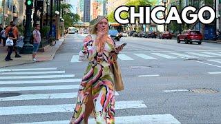 Chicago Summer Time Walking Tour on Saturday | July 27, 2024 | 4k 60fps, City Sounds