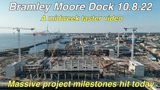Bramley Moore Dock on 10.8.22.. Quick mid-week taster as project milestones hit today!