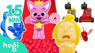 [Best 5] Learn Colors with Hogi｜Ball Pit, Slides, Mosquitoes, Cars, Donuts｜Hogi Pinkfong