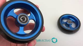 Blue Wheelchair Caster Wheels | Invictus Active