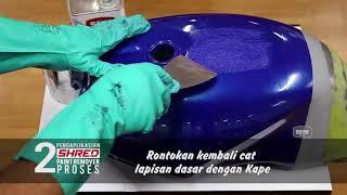 Tutorial Pengaplikasian SHRED  Pada Cat Metal Otomotif   Tangki Motor