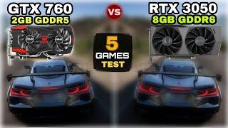 GTX 760 vs RTX 3050 | 5 Games Test | How Big Difference ?