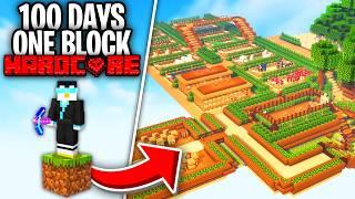 I Survived 100 Days on ONE BLOCK SKYBLOCK in Minecraft 1.21