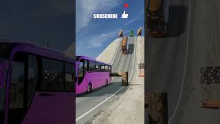 City Buses vs Log Trap - BeamNG Drive