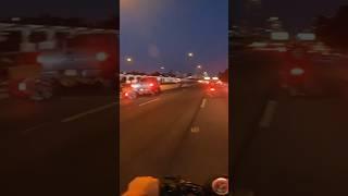 Truck HITS biker on the freeway and takes off