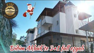 Didim Akbük'te 3+1 full eşyalı dubleks villa