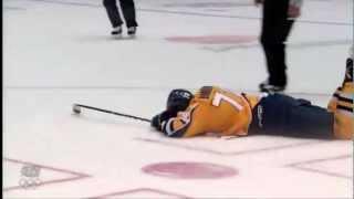 Michael Bournival scores and gets an elbow to the face. May 20th 2012