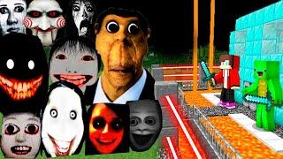 Scary NEXTBOT MONSTERS vs Security House JJ and Mikey in Minecraft Maizen