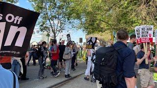 Watch live: Iran & Palestine Protest outside the US Embassy - London