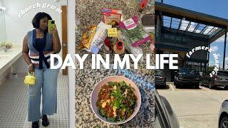 Realistic Day in My Life! Church GRWM + Going to the Farmers Market + Easy Dinner Recipes