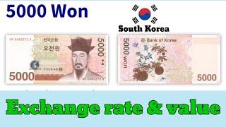 5000 Won Sokor Exchange rate&value#philippines #southkorea World oins&Currency.ALEJANDRO BELGA TV