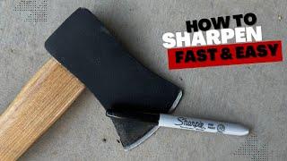 Sharpen your Axe with a Sharpie Marker ???? Wicked Sharp Axe Sharpening