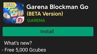 New Garena Blockman go BETA (I Got Free 5,000 Gcubes)