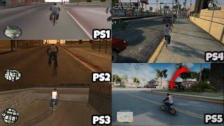 GTA San andreas Graphics Comparison PS1 vs PS2 vs PS3 vs PS4 vs PS5 || Gaming_Monke