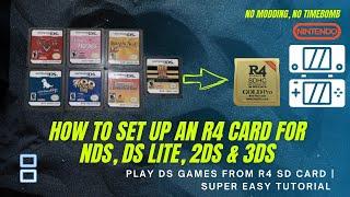 How to Play NDS ROMs Using R4 Gold Flashcard for 3DS/DSi/DS | SUPER EASY SETUP! (NO Timebomb)