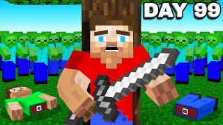 Surviving 100 Days in A ZOMBIE APOCALYPSE! (Minecraft)