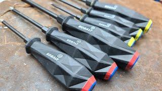 Lowe's Kobalt Diamond "AI" Biomechanical Turbo Grip Bolstered Screw Driver Set Review