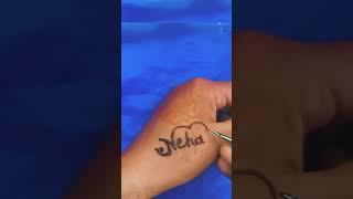 name tattoo mehndi designs #short mehndi video #easy design #neha gautam mehndi artist