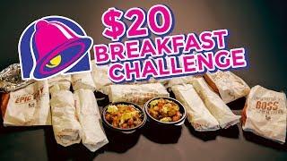 TACO BELL BREAKFAST $20 Value Menu Challenge | Randy Santel