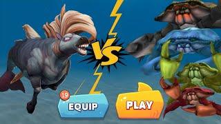 HOWRSEA SHARK VS ALL GIANT CRAB BOSS - Hungry Shark Evolution