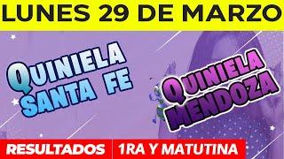 Quinielas Primera y matutina de Santa Fe y Mendoza Lunes 29 de Marzo