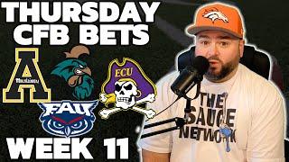 Thursday CFB Picks & Predictions Week 11 - College Football Picks With Kyle Kirms