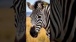 Up Close with a Zebra: Striking Stripes & Calm Gaze on the African Plains #Zebra