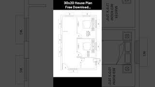 30 x 20 House Plan Free Download #houseplan #floorplan #housedesign